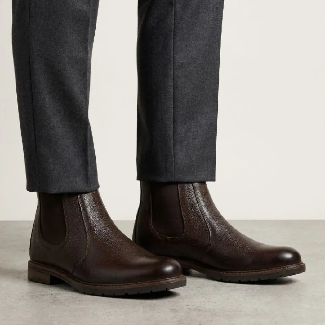 Bota Chelsea Masculina Vitiello Marrom