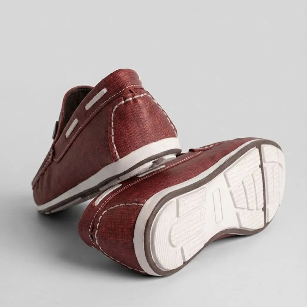 Mocassim Casual Canvas em Lona Vermelho