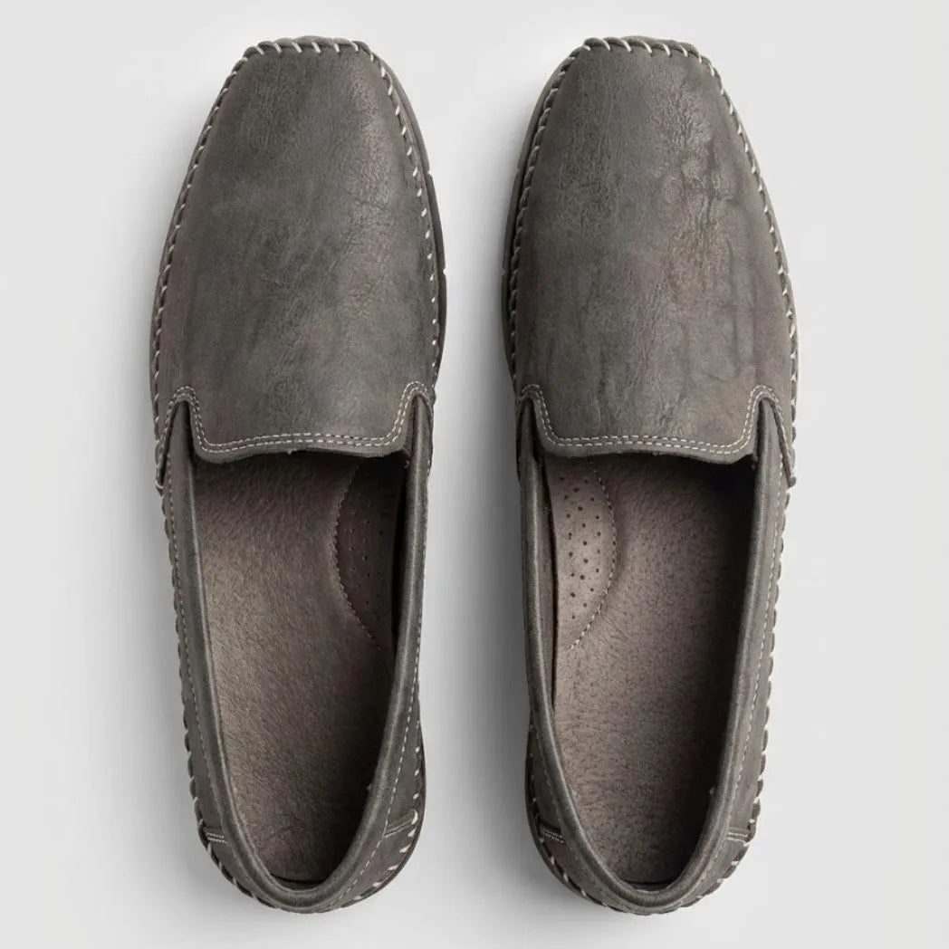 Mocassim Cognac de Couro Grisalho