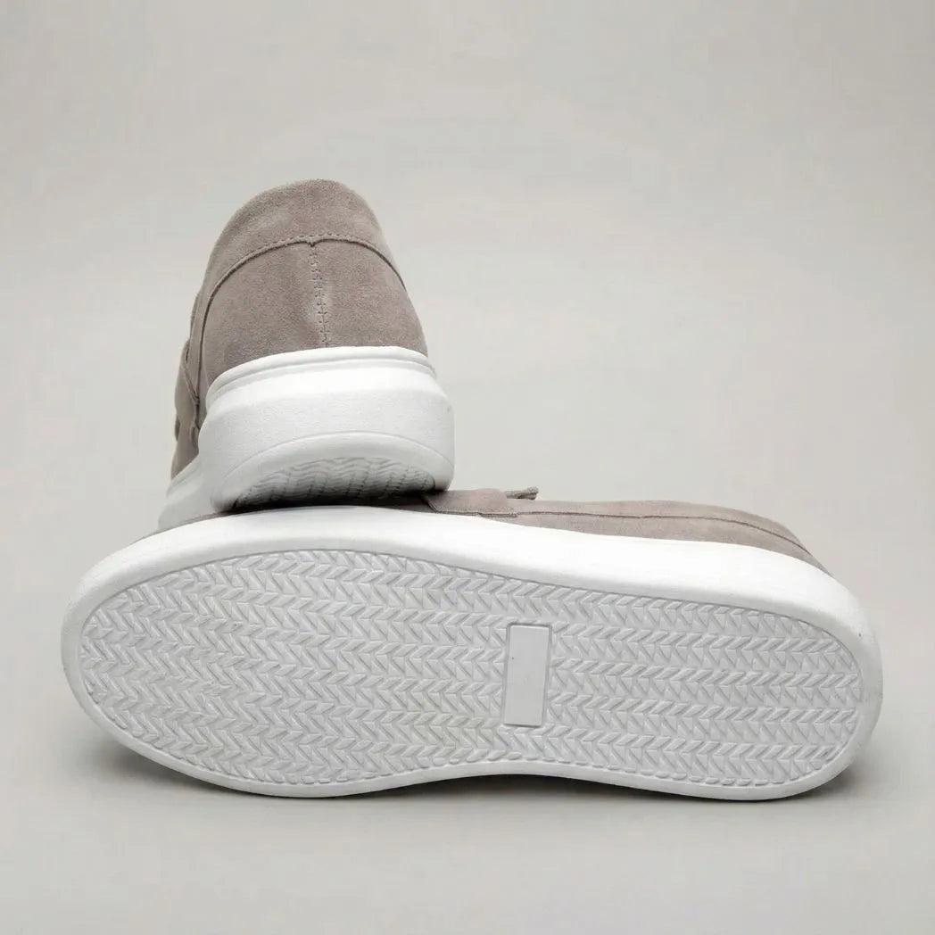 Mocassim Derby de Camurça Cinza
