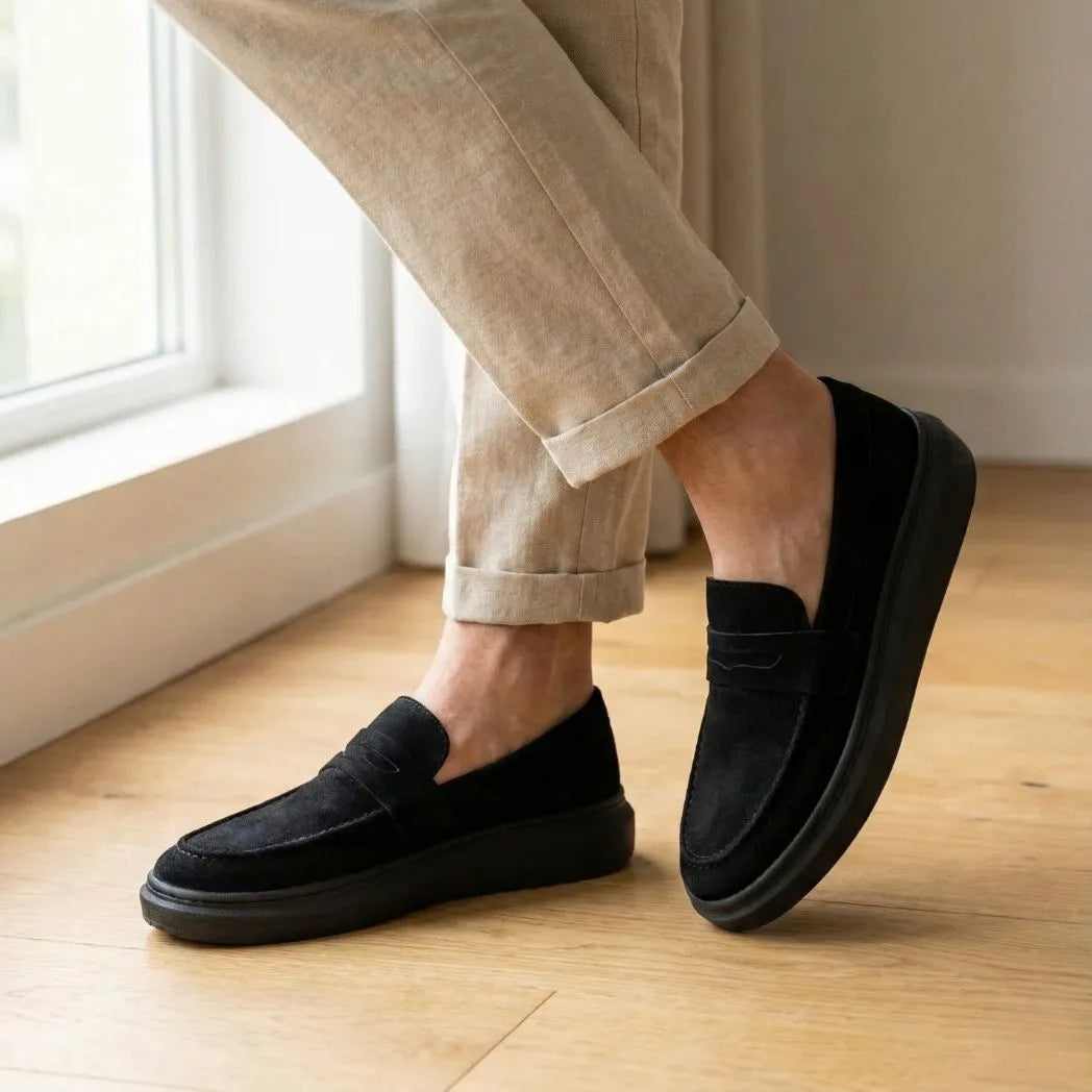 Mocassim Derby de Camurça All-Black