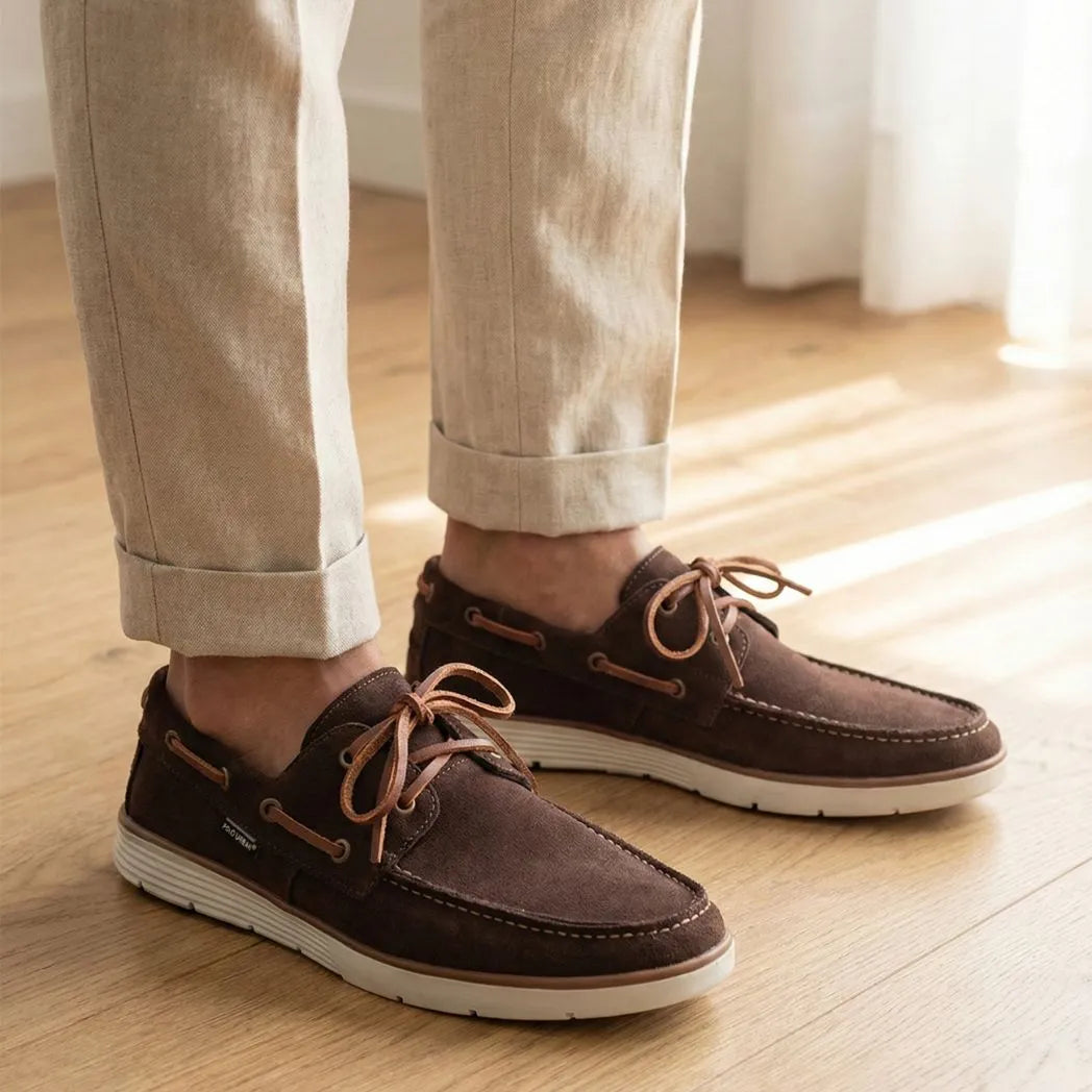 Mocassim Dockside de Camurça Marrom Escuro
