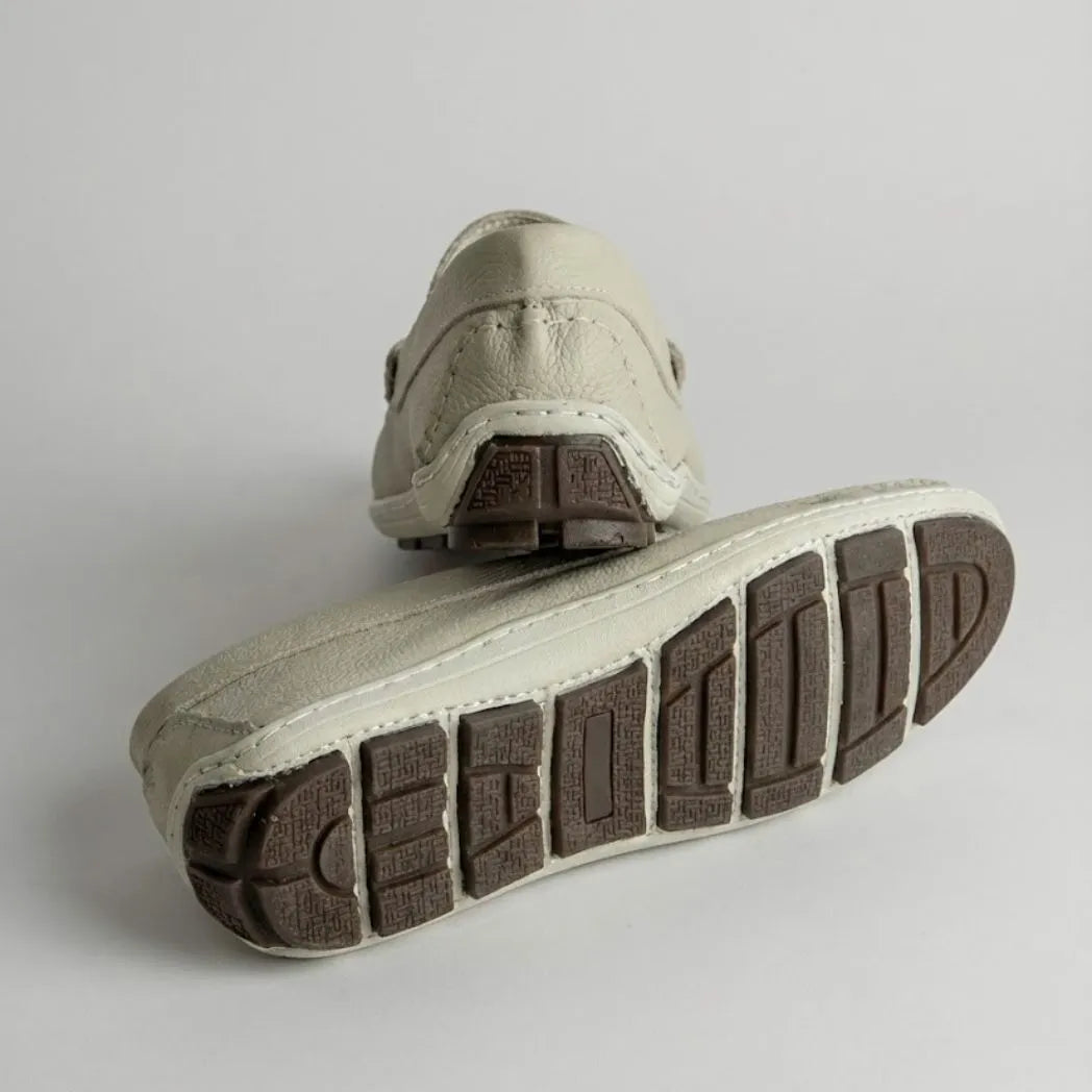 Mocassim Driver Heritage de Couro Branco