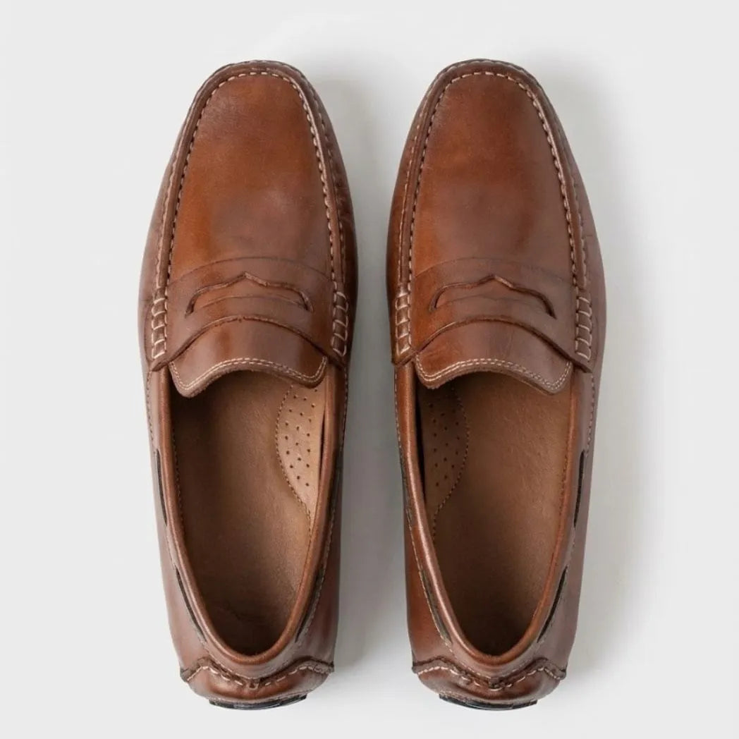 Mocassim Driver Penny de Couro