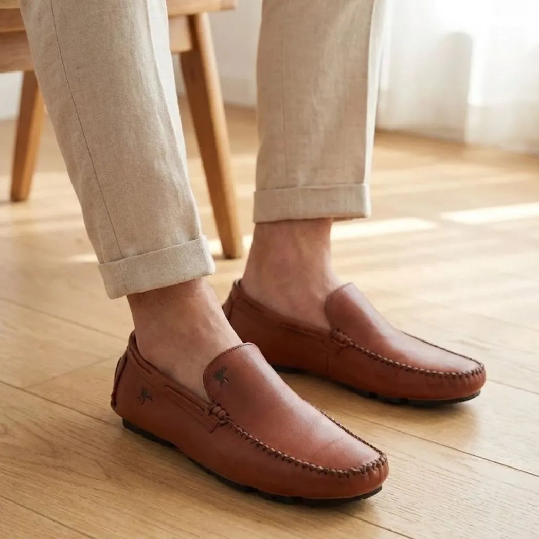 Mocassim Driver Vancouver de Couro Marrom