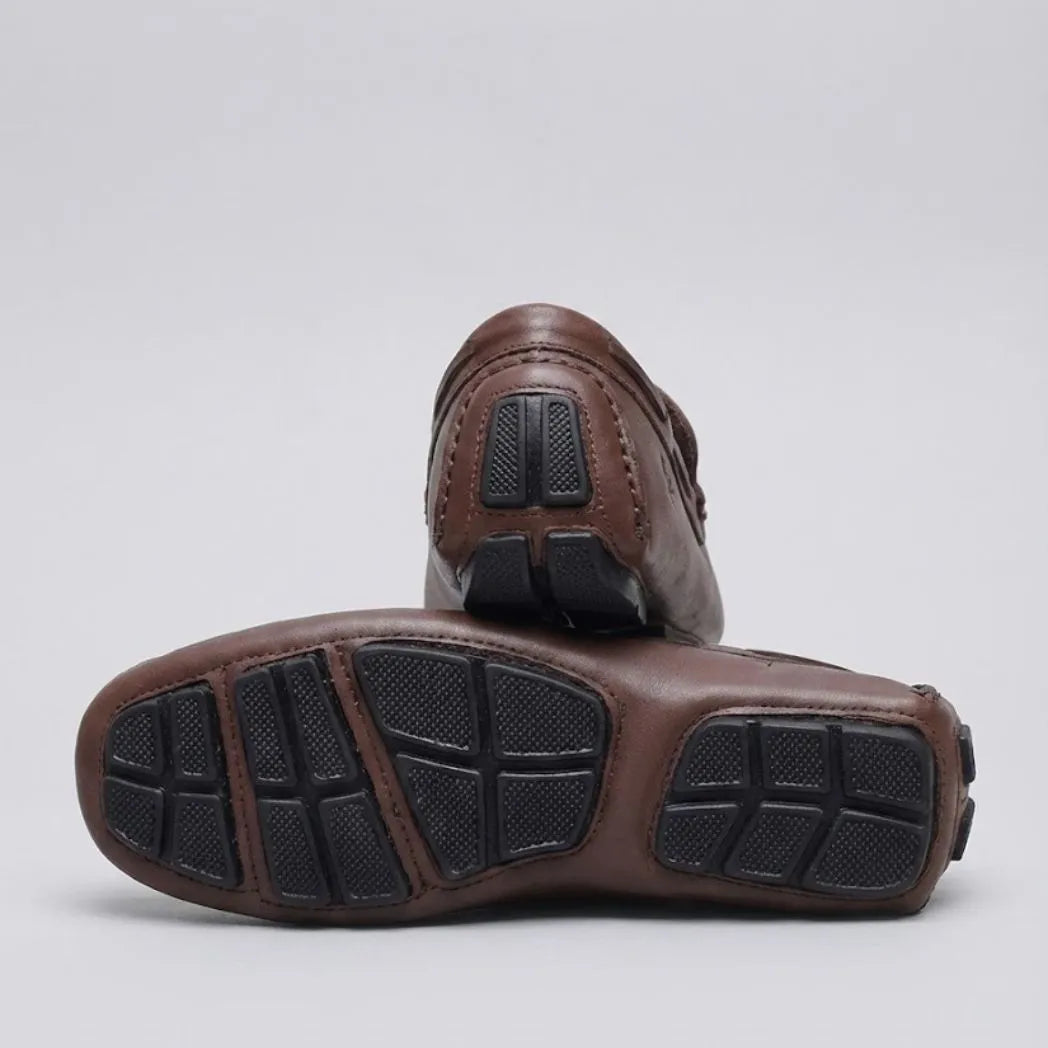 Mocassim Driver Vancouver de Couro Marrom Escuro