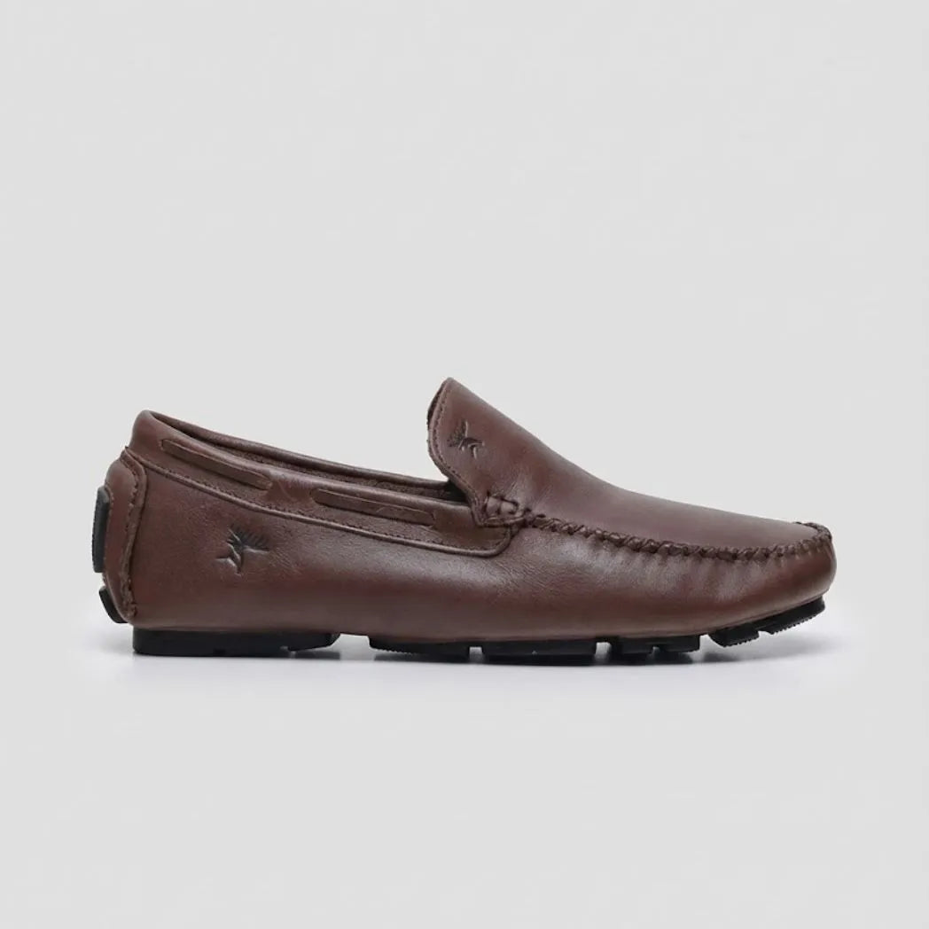 Mocassim Driver Vancouver de Couro Marrom Escuro