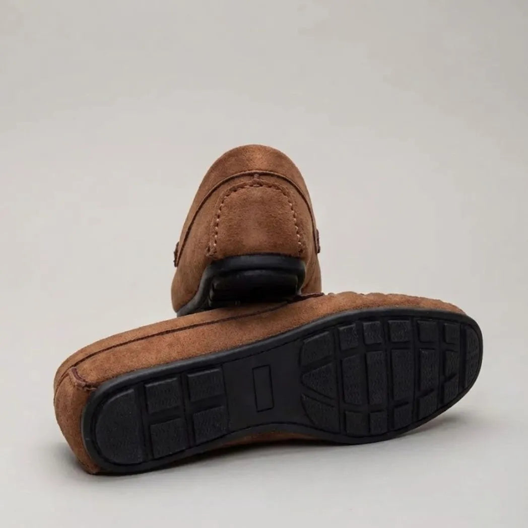 Mocassim Driver de Camurça Capri Tobacco Marrom