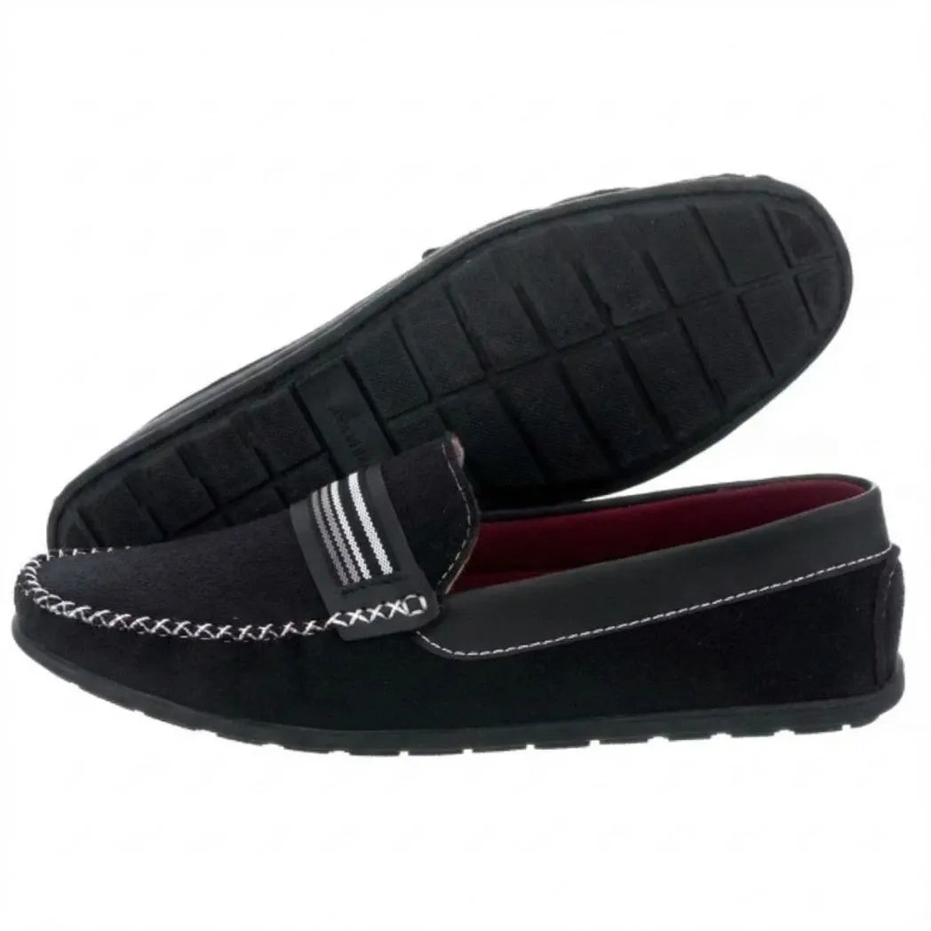 Mocassim Driver de Camurça Stripes