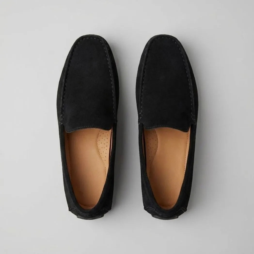 Mocassim Driver de Couro Capri Nero Preto