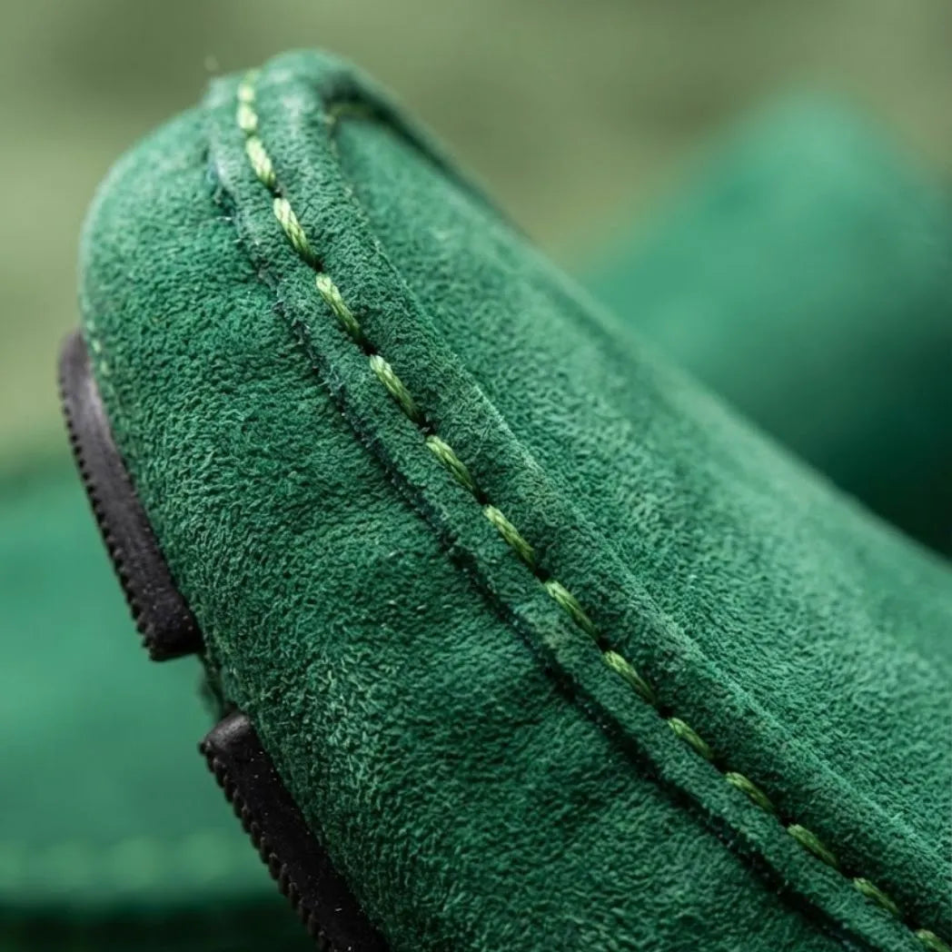 Mocassim Driver de Couro Capri Nero Verde