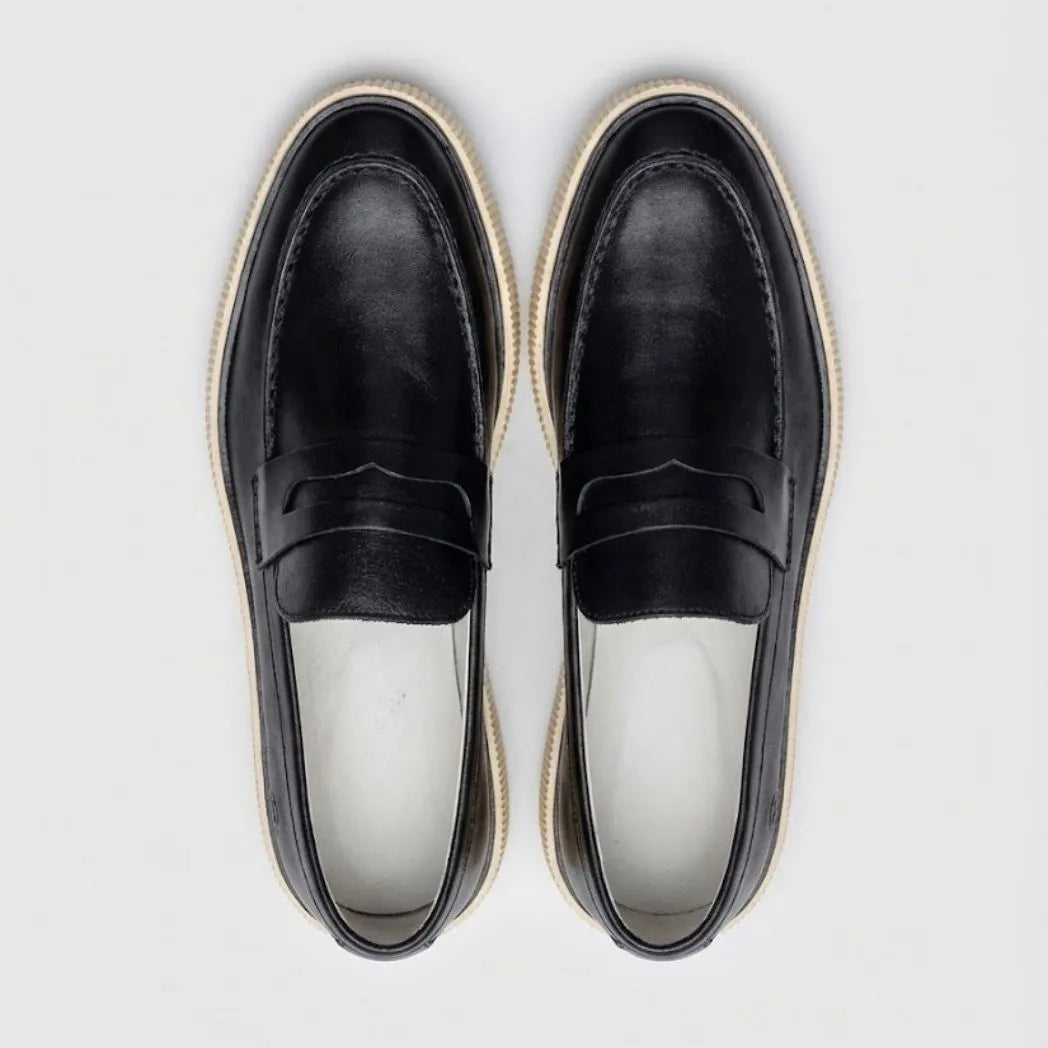 Mocassim Loafer Londres de Couro Preto