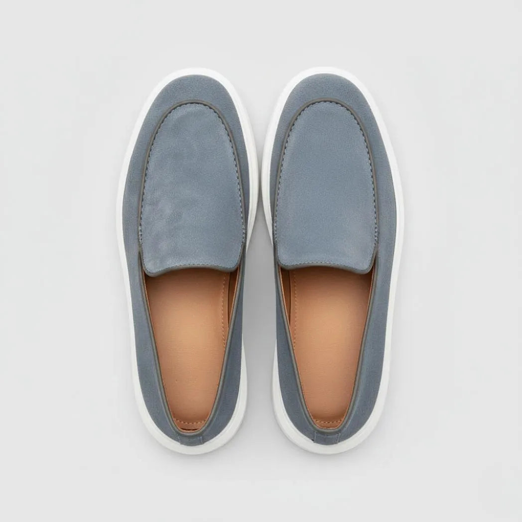 Mocassim Loafer de Camurça Vanguard Cinza