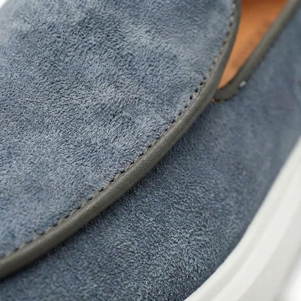 Mocassim Loafer de Camurça Vanguard Cinza