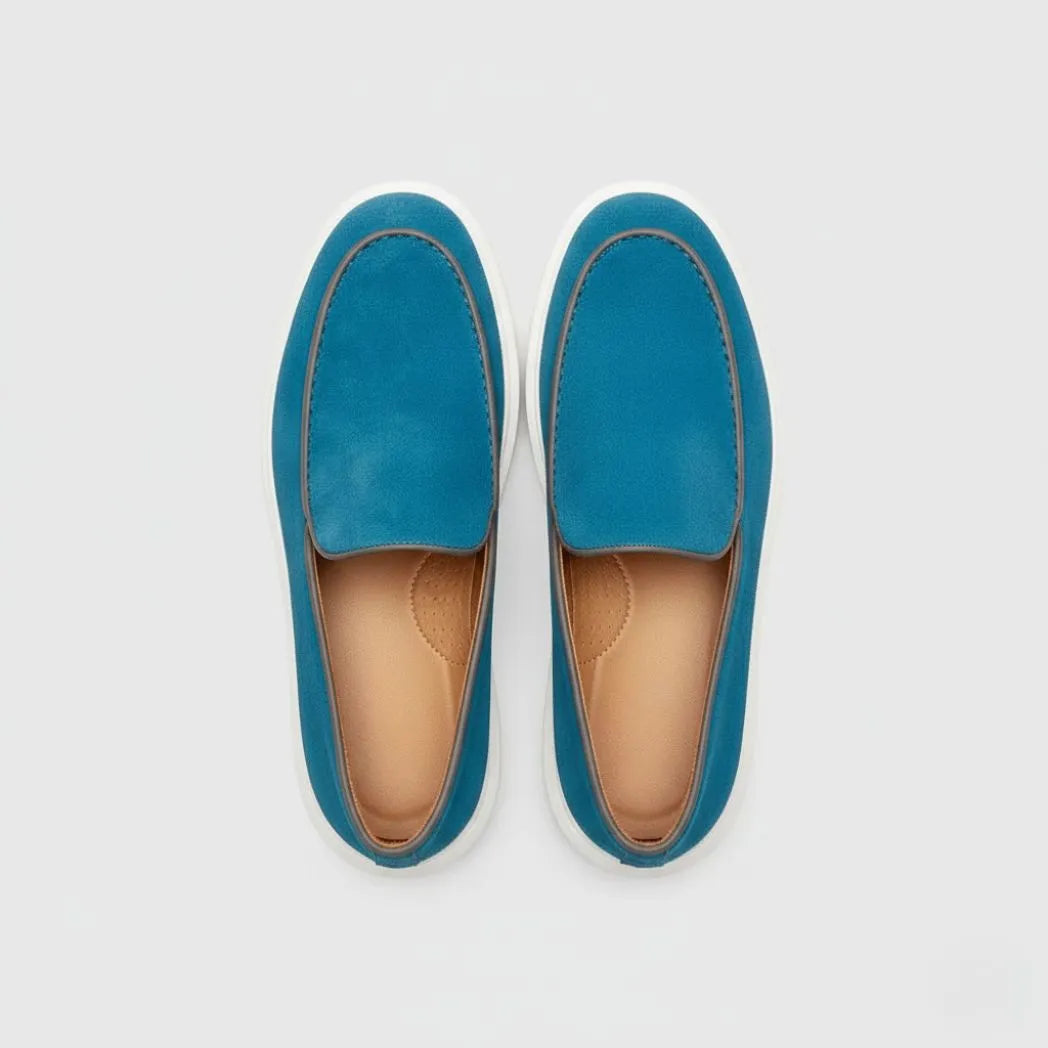 Mocassim Loafer de Camurça Vanguard Azul