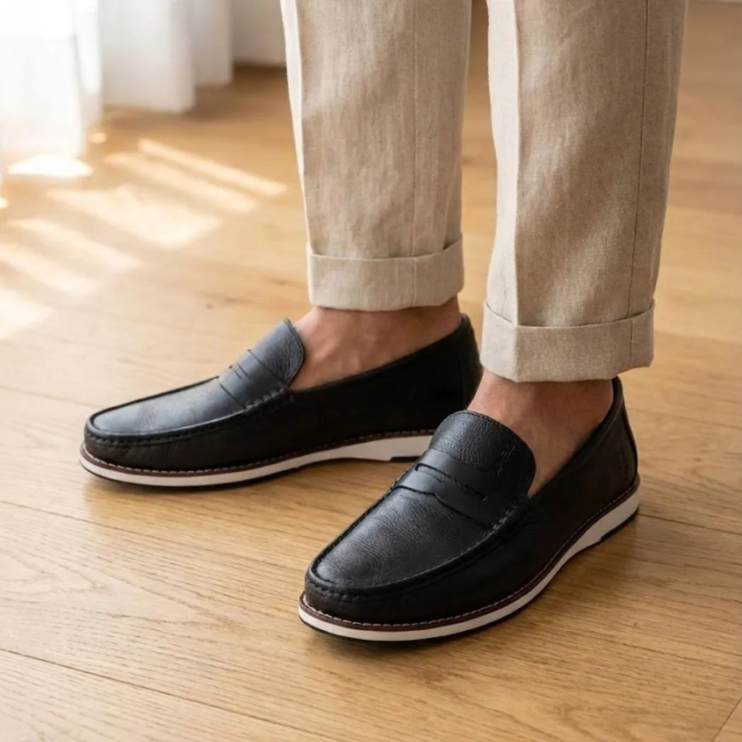 Mocassim Loafer de Couro Berlin Edição Limitada X-20 Preto