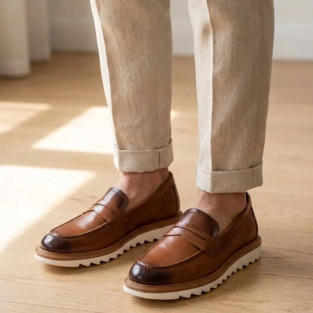 Mocassim Loafer de Couro Napoli