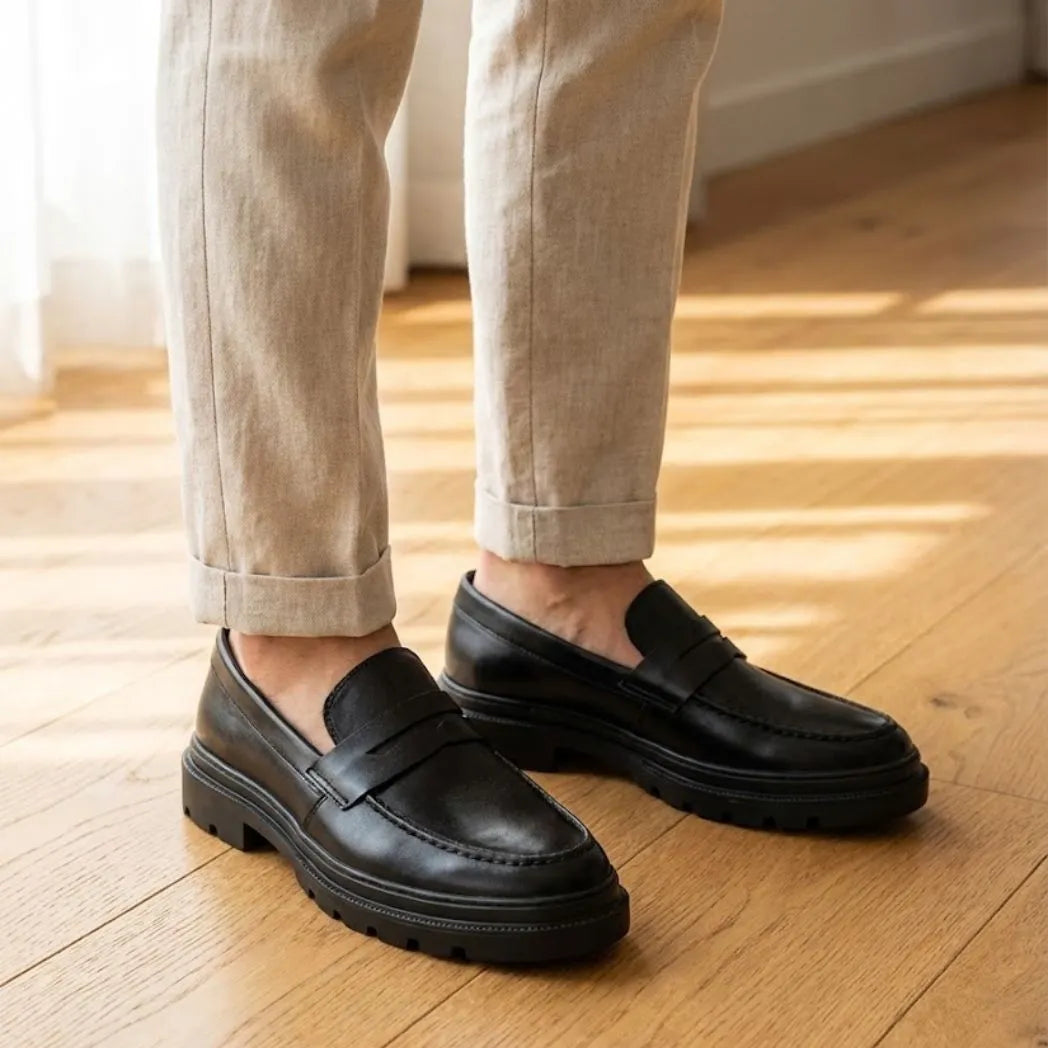 Mocassim Masculino Costurado Piettro Preto