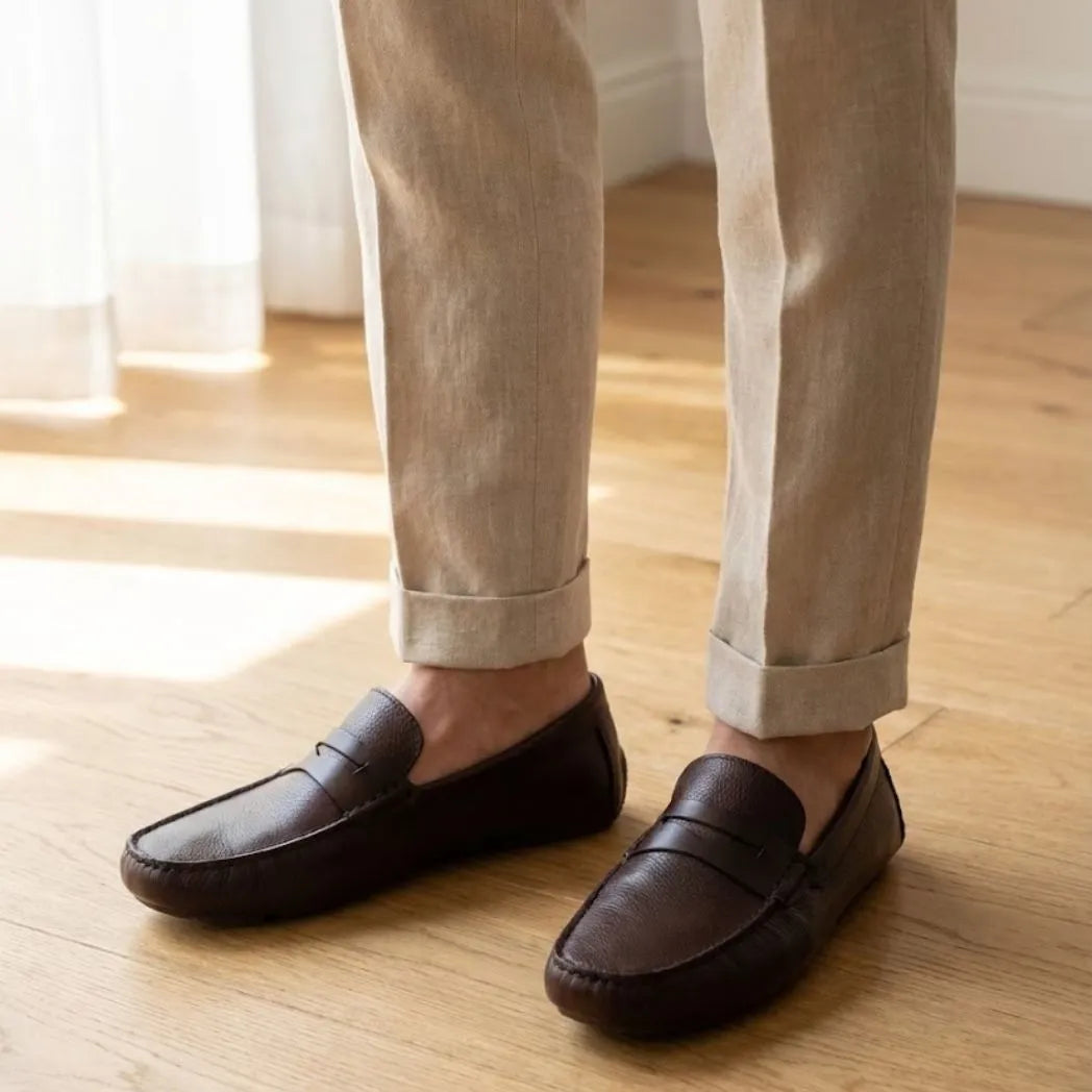 Mocassim Masculino Driver de Couro