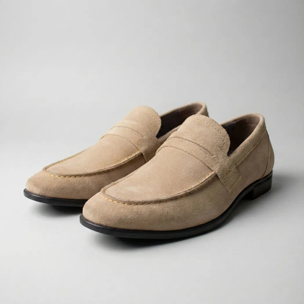 Mocassim Penny Loafer Milano Cognac Bege