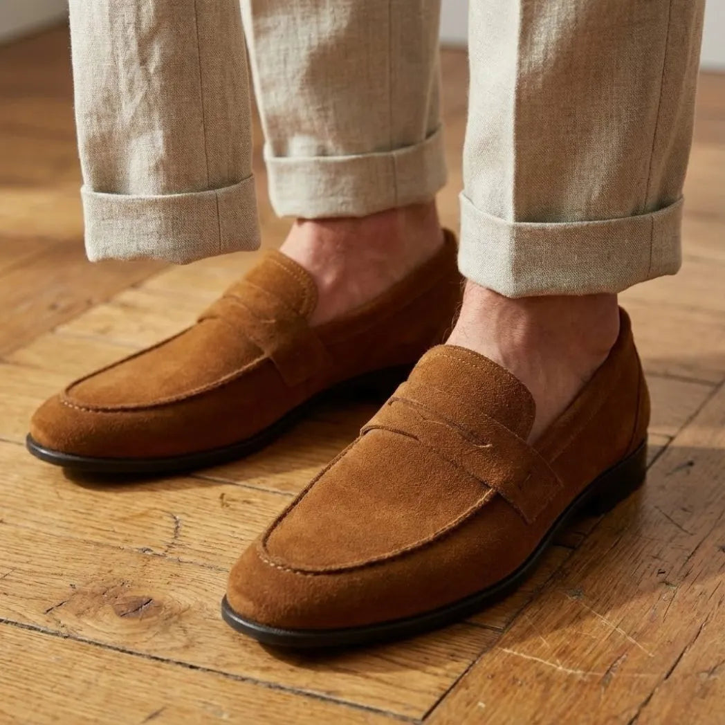 Mocassim Penny Loafer Milano Cognac Marrom