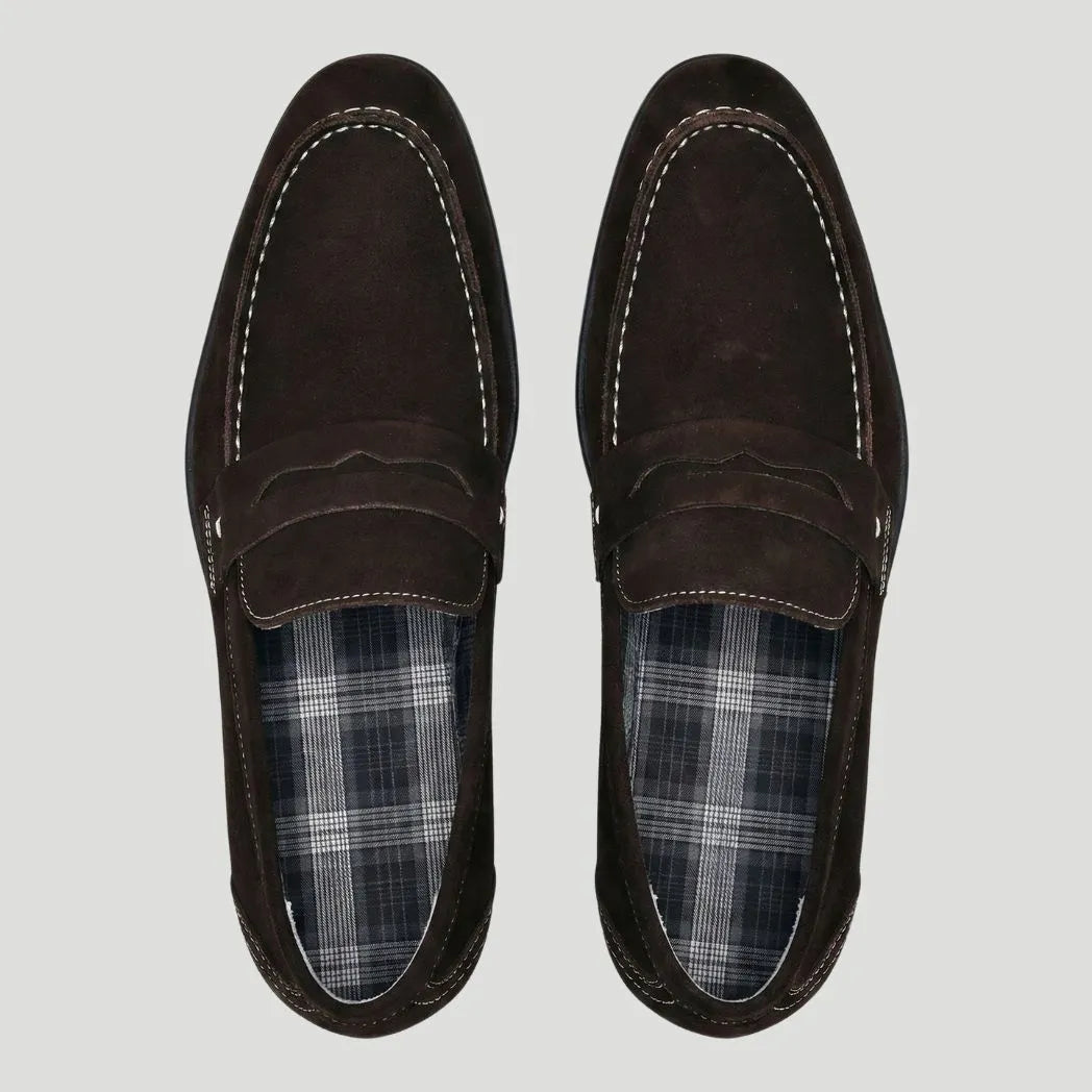 Mocassim Penny Loafer Milano Cognac Marrom Escuro