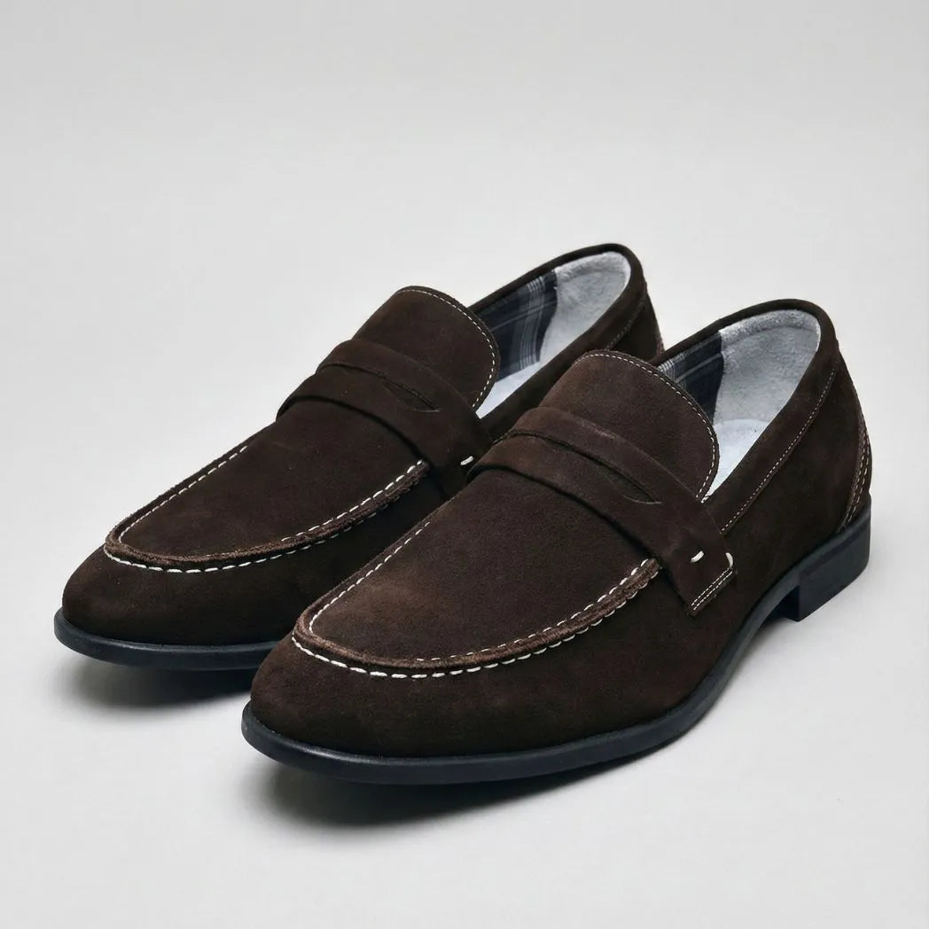 Mocassim Penny Loafer Milano Cognac Marrom Escuro