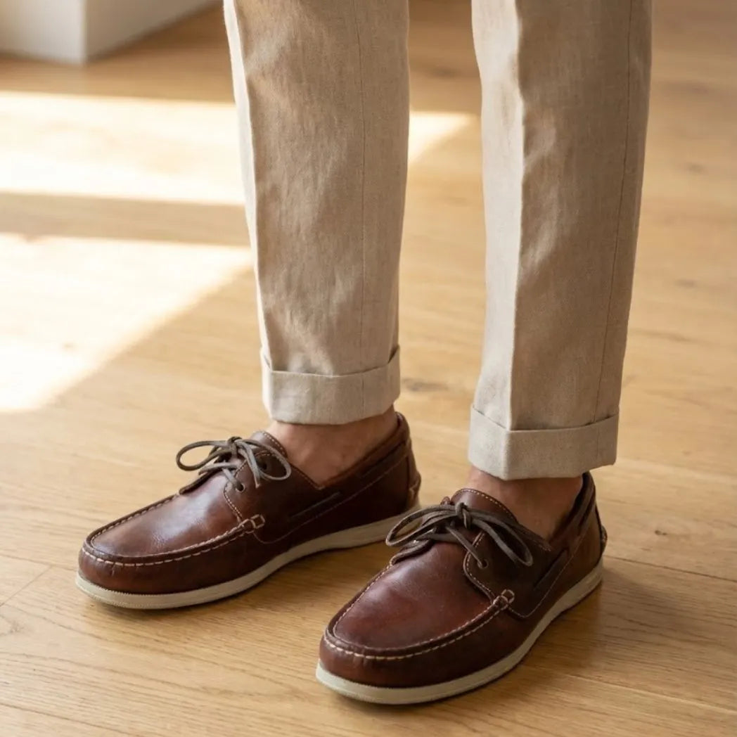 Mocassim Sider de Couro