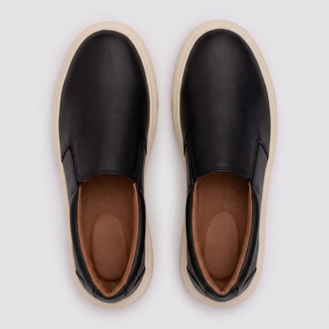 Mocassim Slip On Casual de Couro