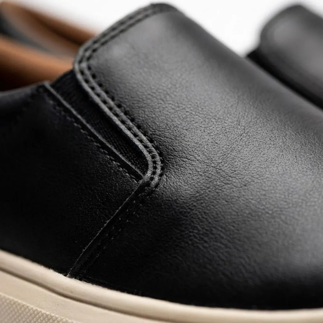 Mocassim Slip On Casual de Couro