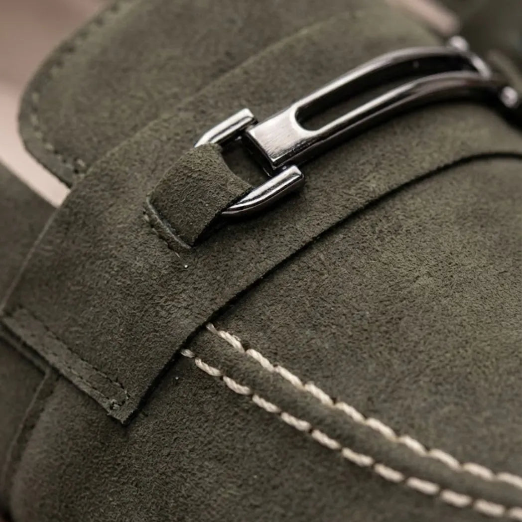 Mocassim Suede Tratorado de Camurça Verde