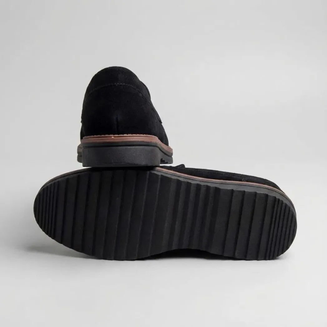 Mocassim Suede Tratorado de Camurça Preto