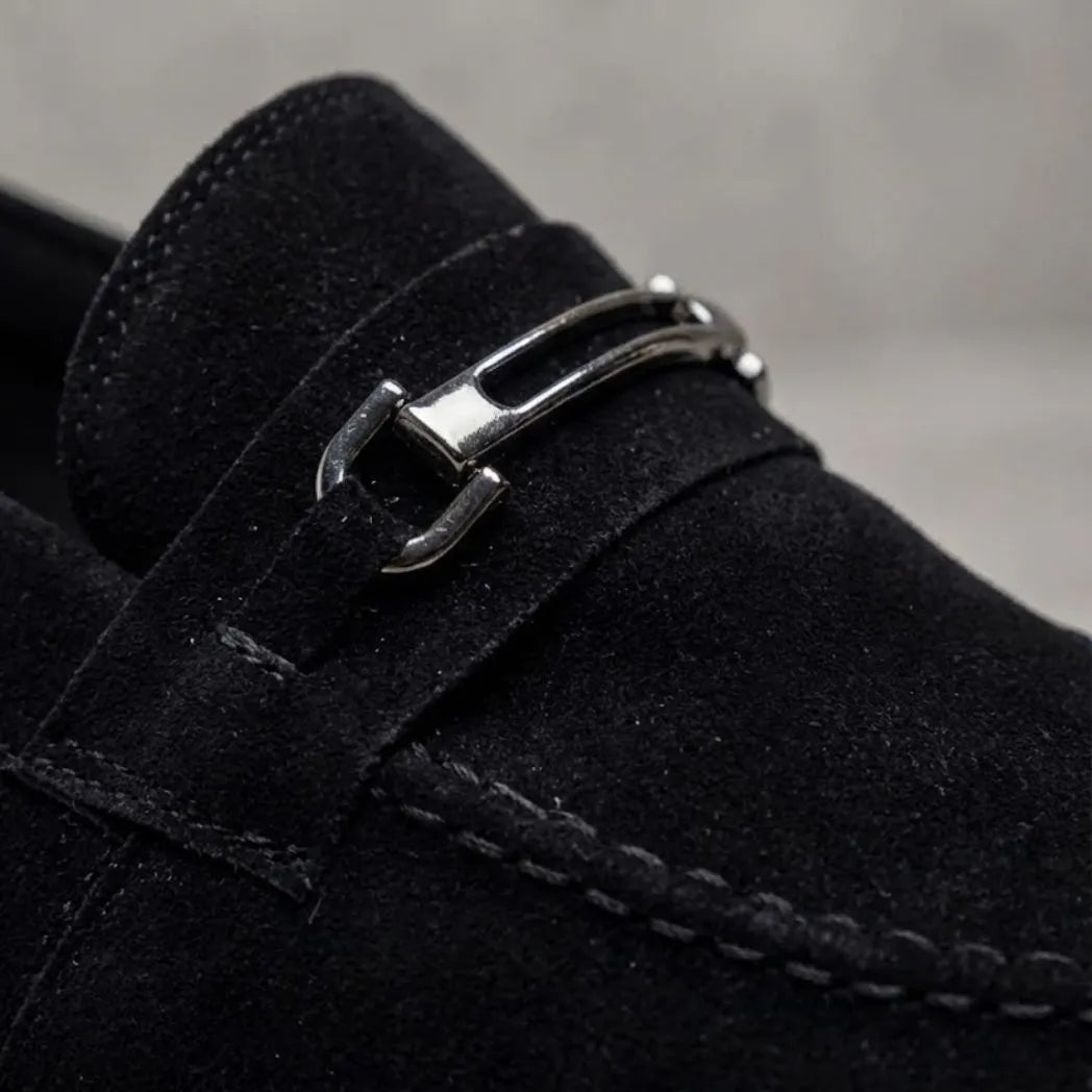 Mocassim Suede Tratorado de Camurça Preto