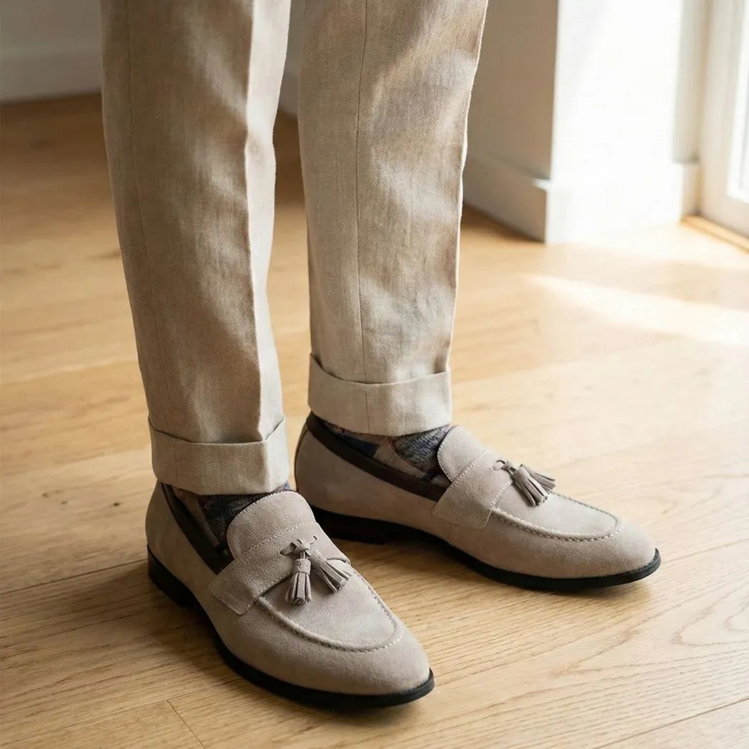 Mocassim Tassel de Camurça Premium