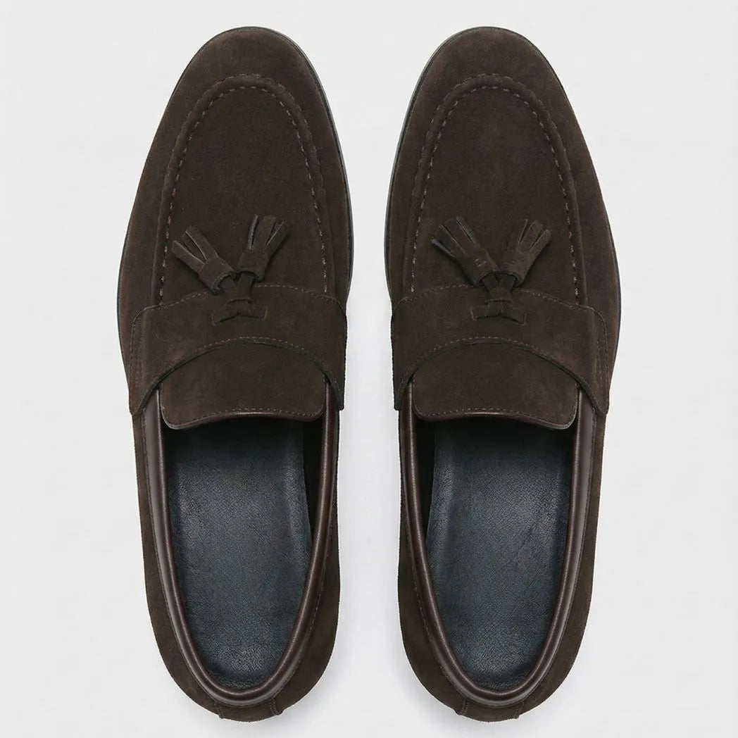 Mocassim Tassel de Camurça Premium