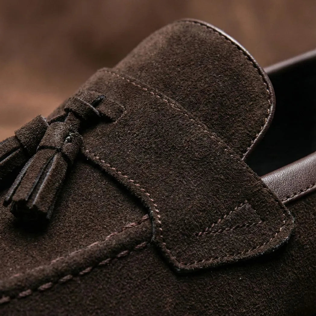 Mocassim Tassel de Camurça Premium