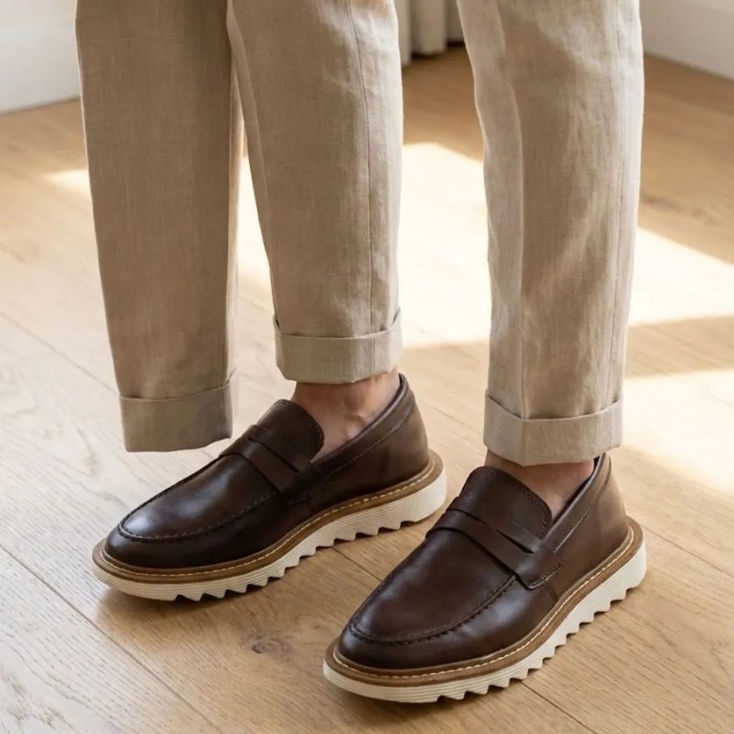 Mocassim Tratorado Siena Ripple Marrom