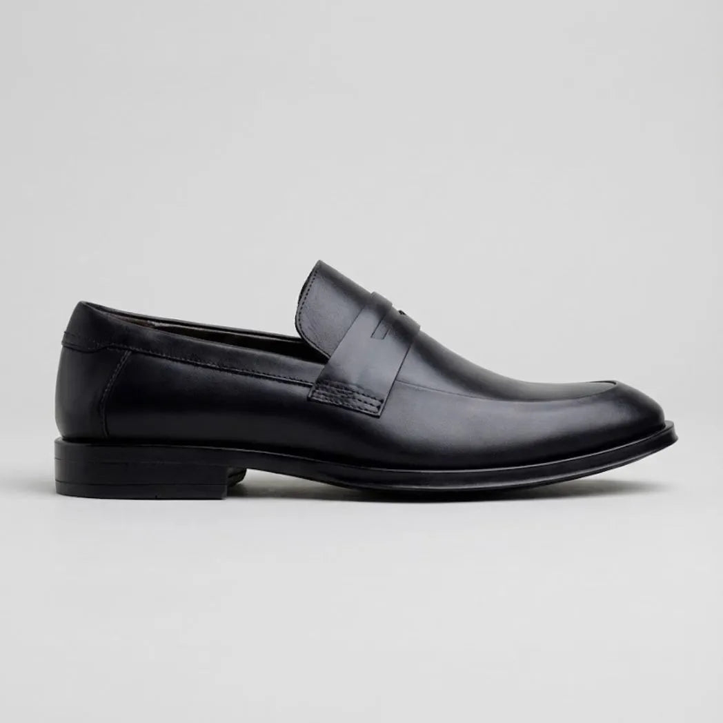 Mocassim Turim Loafer Couro Preto