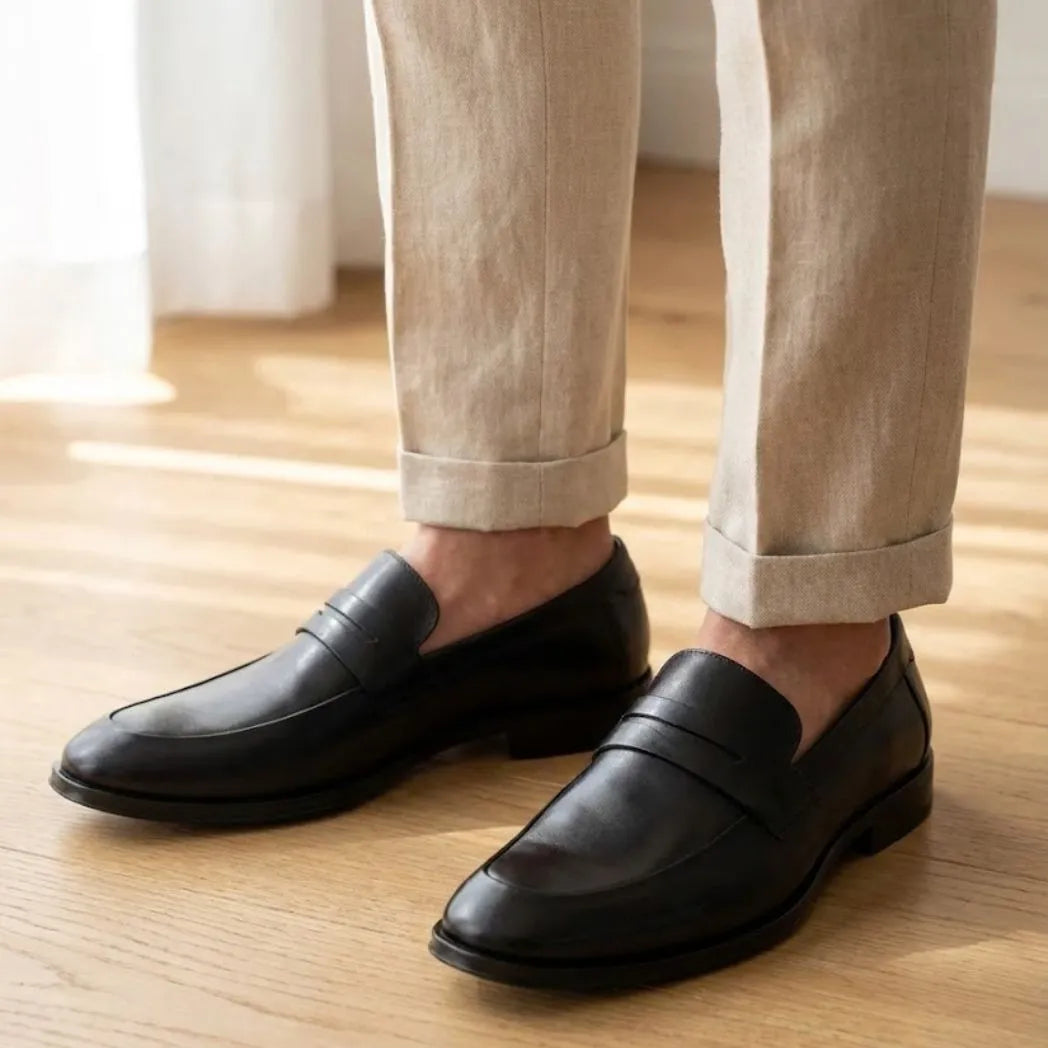 Mocassim Turim Loafer Couro Preto