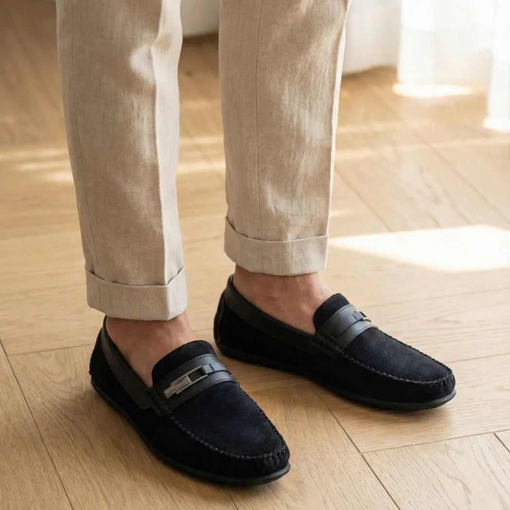 Mocassim de Camurça Titan Coffee Preto