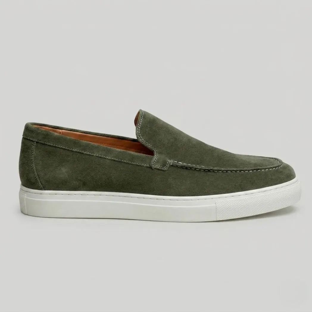 Mocassim de Camurça de Lebre Verde