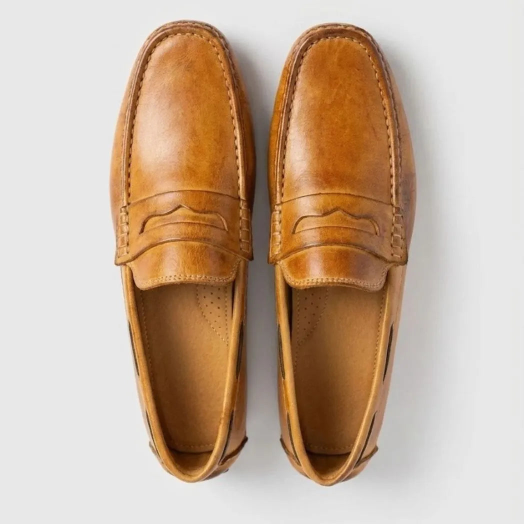 Mocassim Driver Penny de Couro