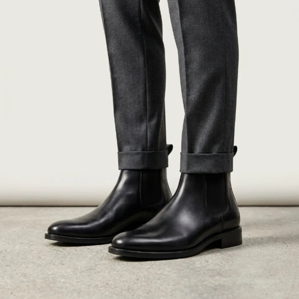 Bota Chelsea Masculina Clássica Preto