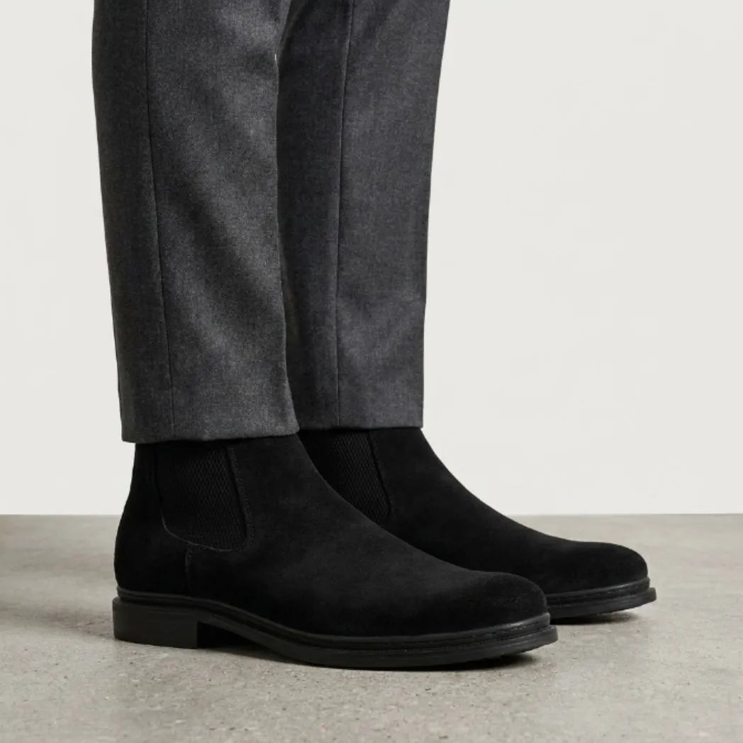 Bota Chelsea Masculina Camurça Preto