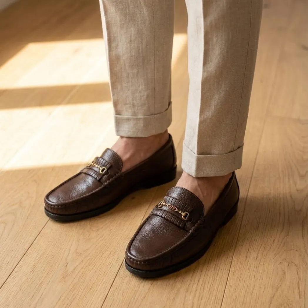 Mocassim Casual Loafer Nero Marrom