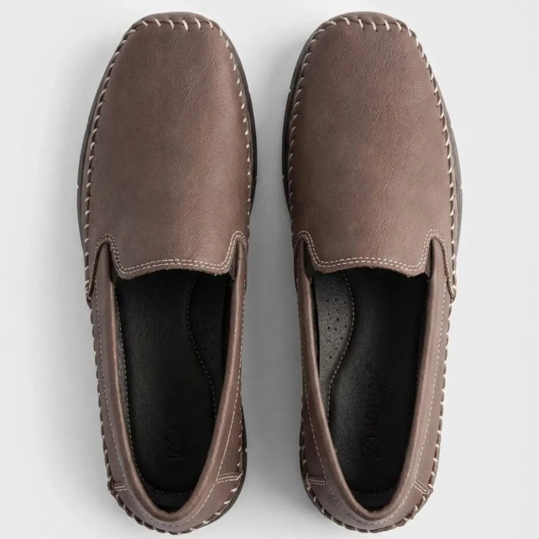 Mocassim Cognac de Couro