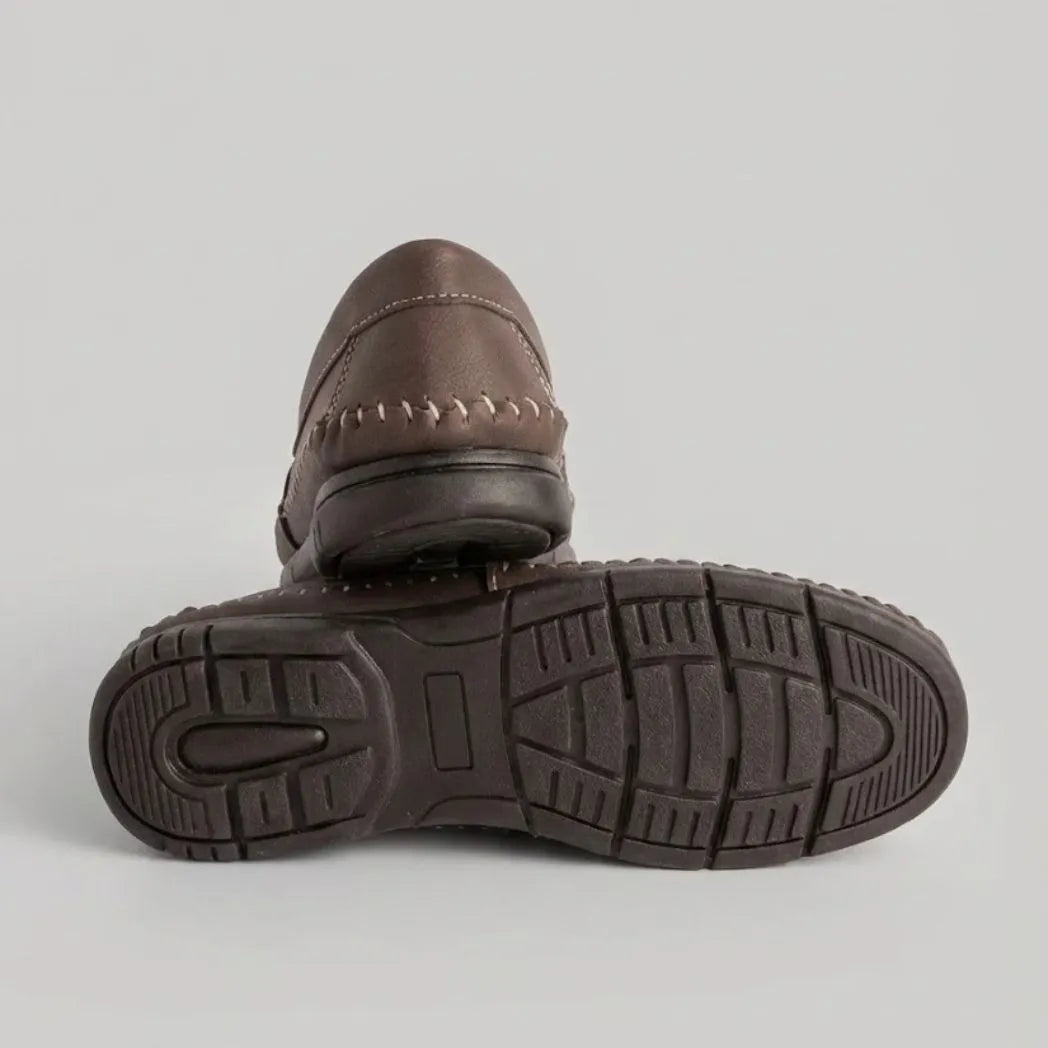 Mocassim Cognac de Couro