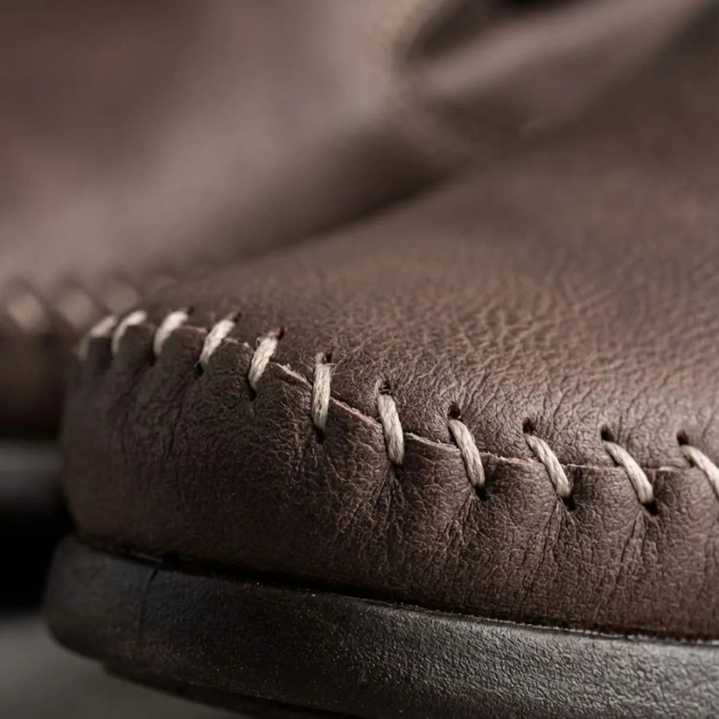 Mocassim Cognac de Couro Marrom