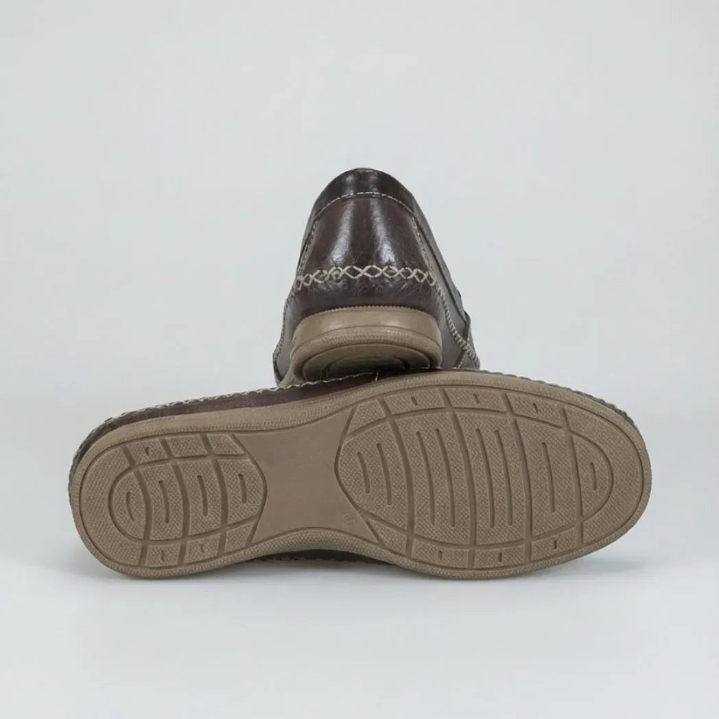 Mocassim Cognac de Couro