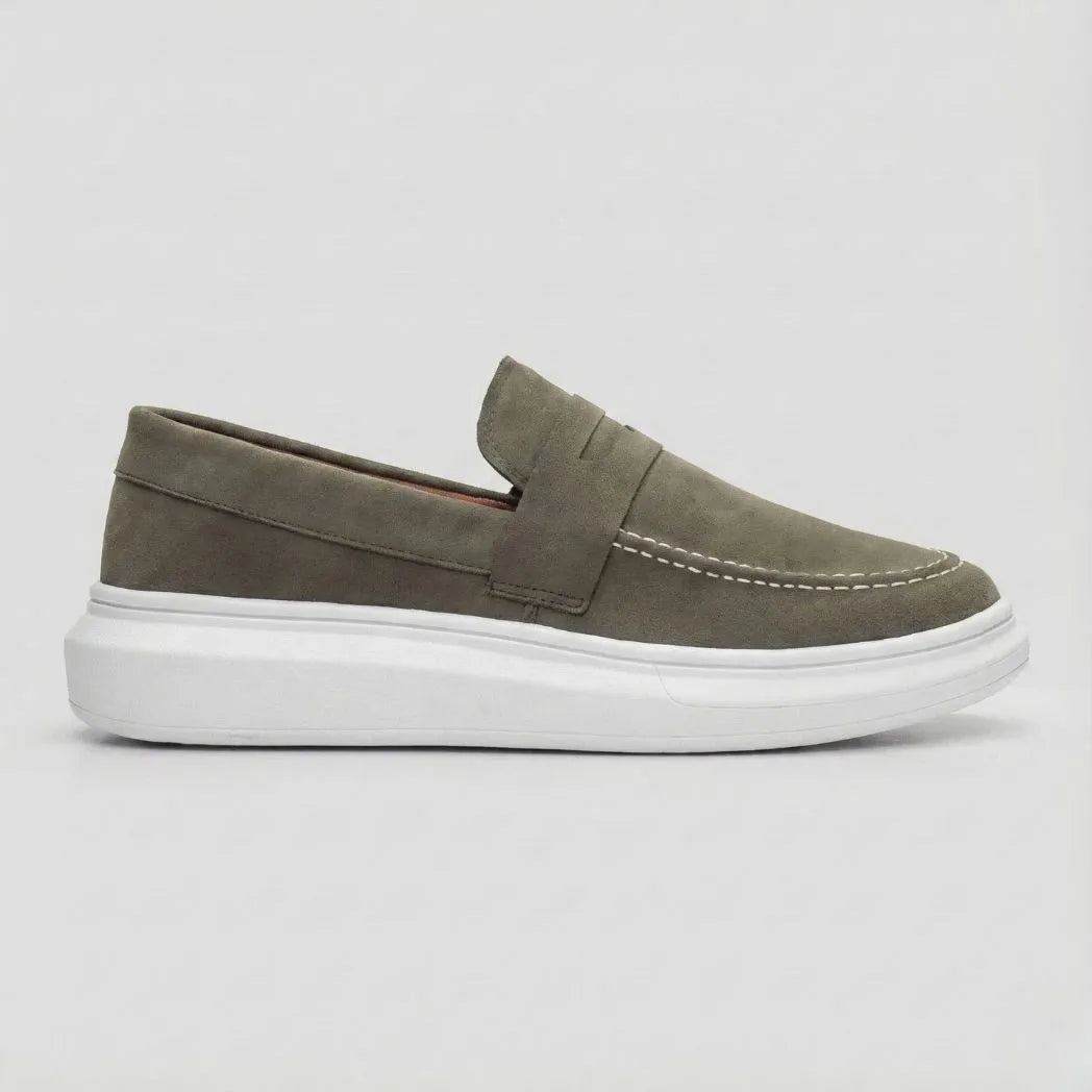 Mocassim Derby de Camurça Verde